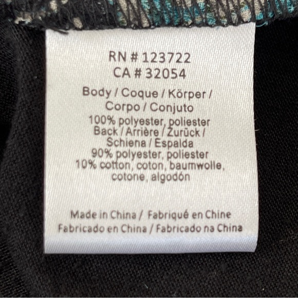 One September Anthropologie Black & Teal Paisley Sleeveless Tank Top Size XS - Picture 8 of 9